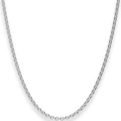 2,8mm Rund-Ankerkette Kette Collier Halskette aus 925 Silber rhodiniert 60cm