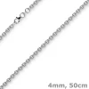 4mm Rund-Ankerkette Kette Collier Halskette 750 Gold Weißgold 50cm Halsschmuck