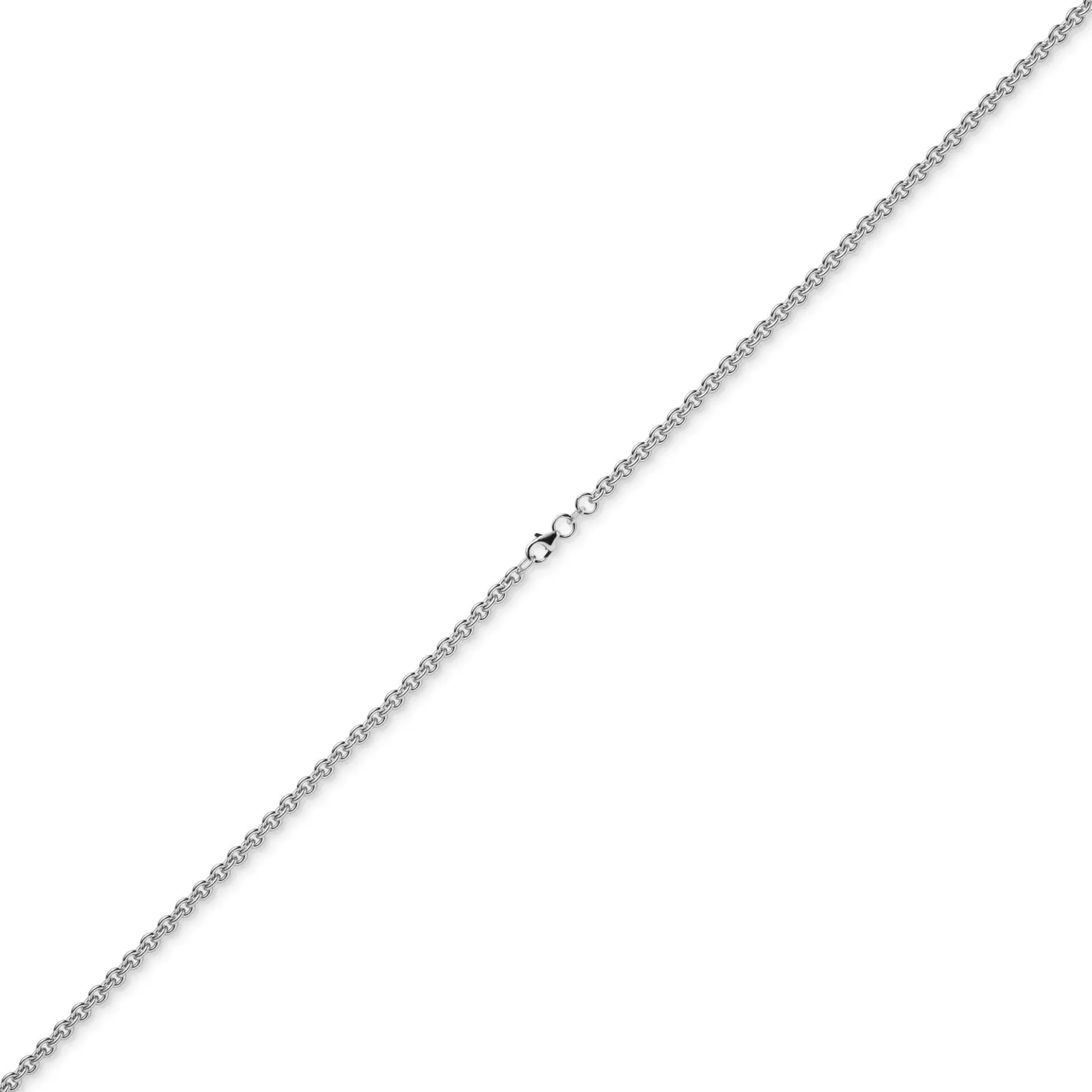 4mm Rund-Ankerkette Kette Collier Halskette 750 Gold Weißgold 50cm Halsschmuck