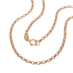 2mm Rund-Ankerkette Kette Collier Halsschmuck aus 375 Gold Rotgold 45cm