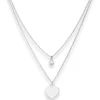 1,1mm Rund-Ankerkette Kette Collier Herz Halskette aus 925 Silber 38cm Zirkonia