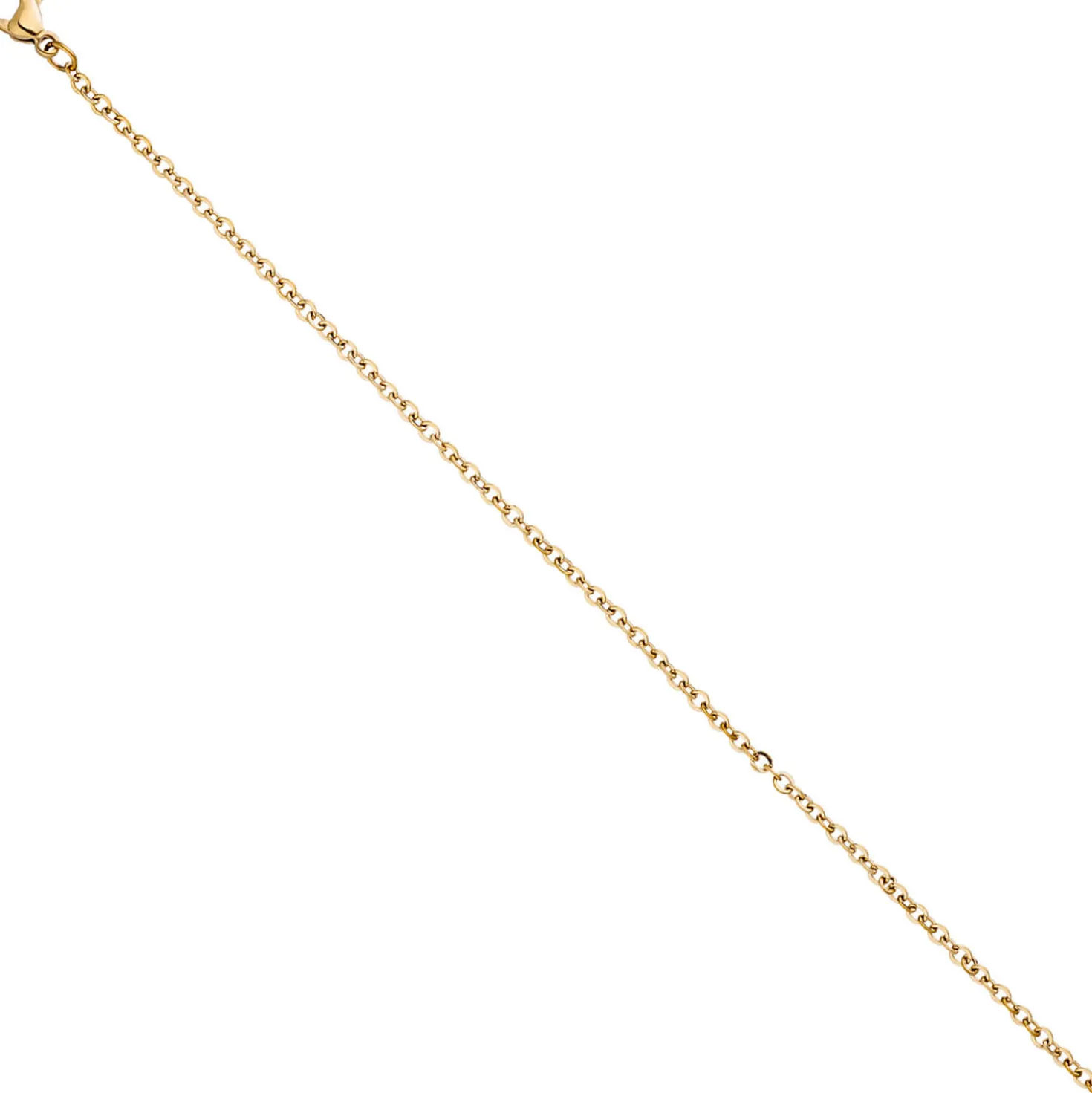 1,9mm Rundankerkette Kette Halskette Collier aus Edelstahl in Goldfarbe 46cm