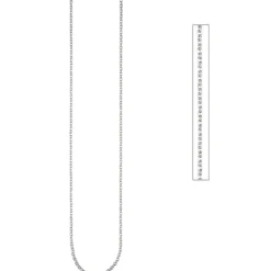 2mm Rundankerkette Kette Halskette Collier aus Edelstahl in Silberfarbe 46cm