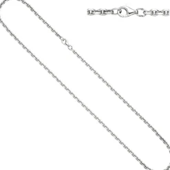 3,4mm Rundankerkette Kette Halskette Collier aus 925 Silber diamantiert, 50cm