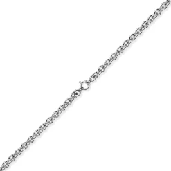 10mm Rund-Ankerkette Ringelkette Halsschmuck Collier aus 585 Gold Weißgold 45cm