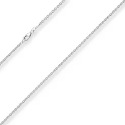 2,4mm Rund-Ankerkette Silberkette Collier Halskette aus 925 Silber 50cm