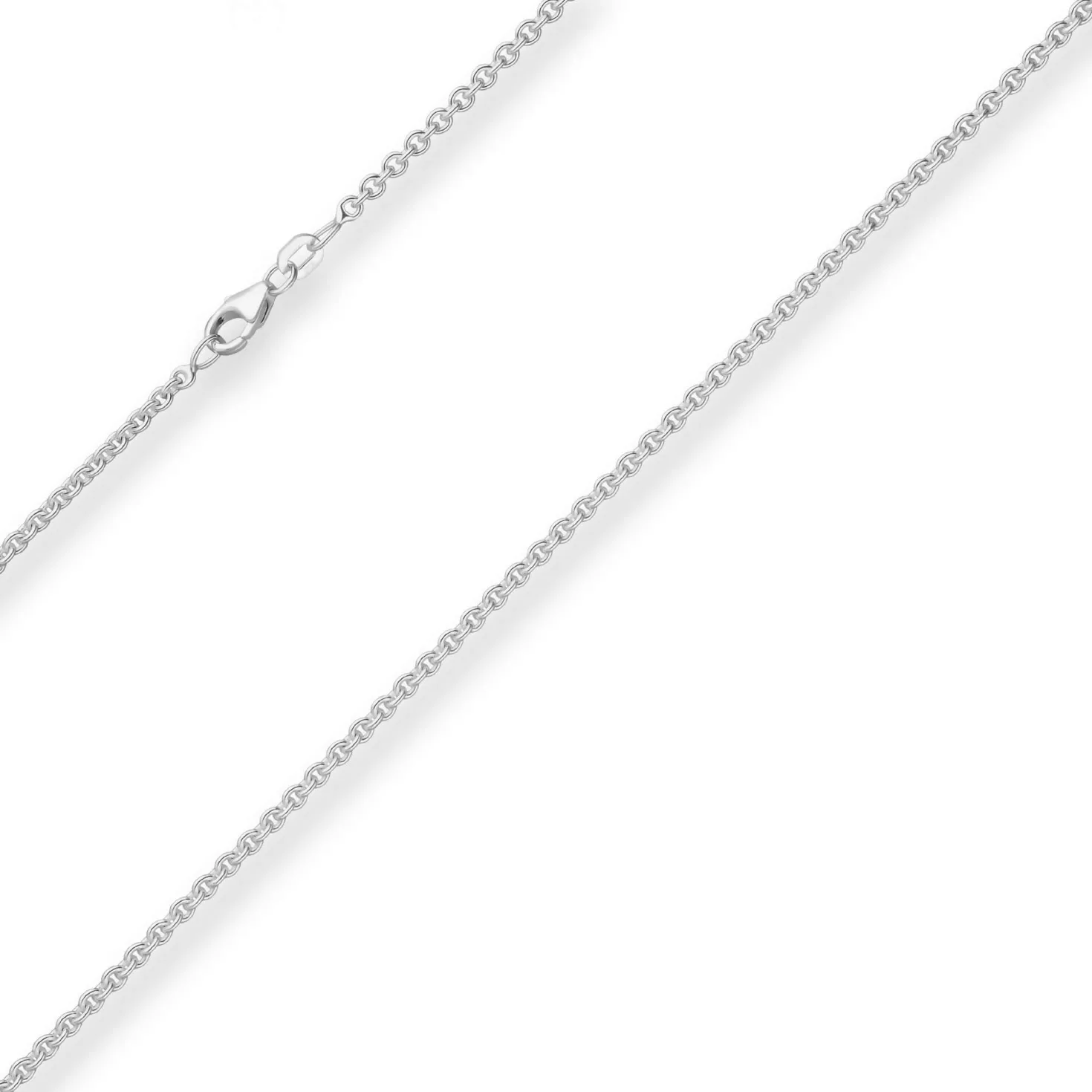 2,4mm Rund-Ankerkette Silberkette Collier Halskette aus 925 Silber 45cm