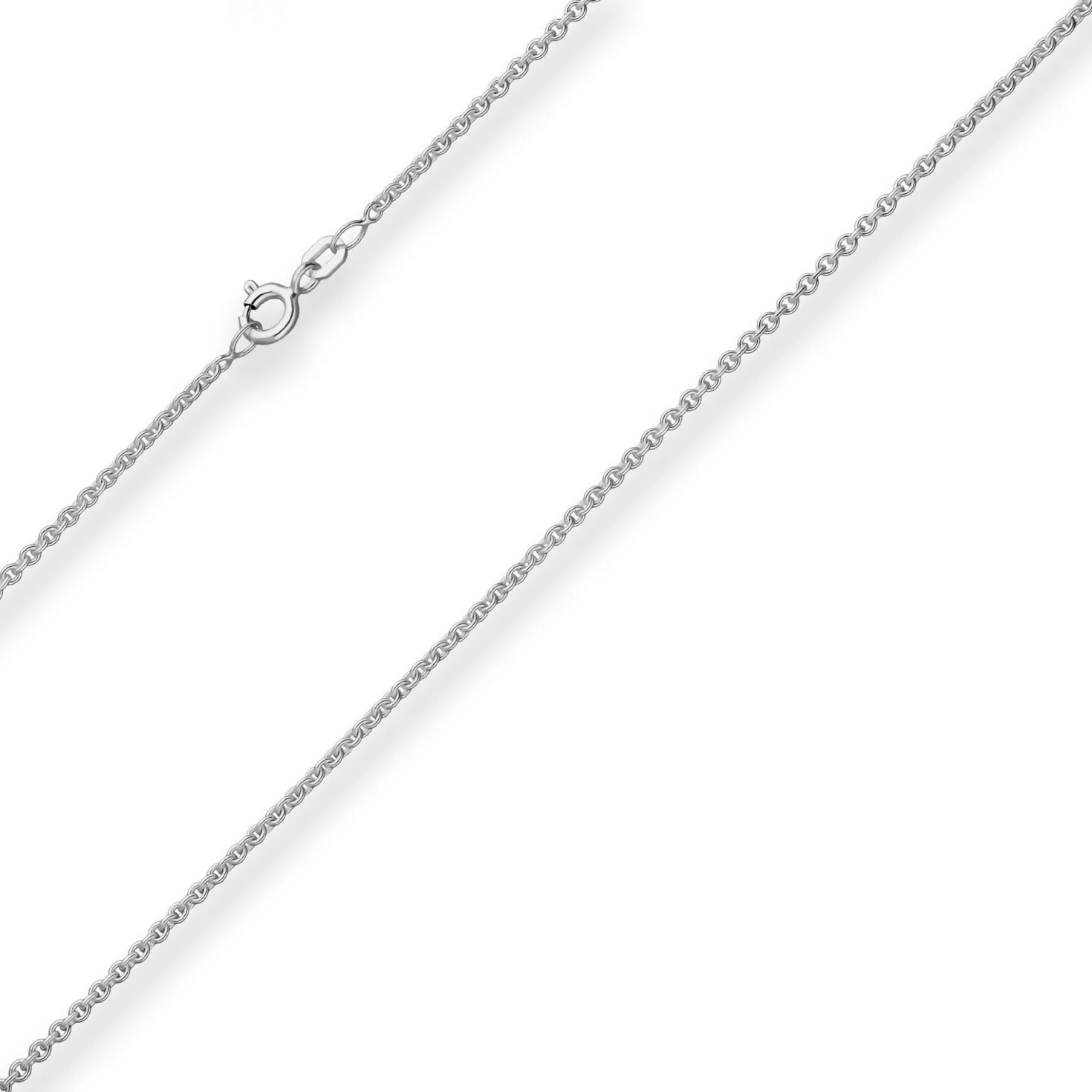 2mm Rund-Ankerkette Silberkette Collier Halskette aus 925 Silber rhodiniert 55cm