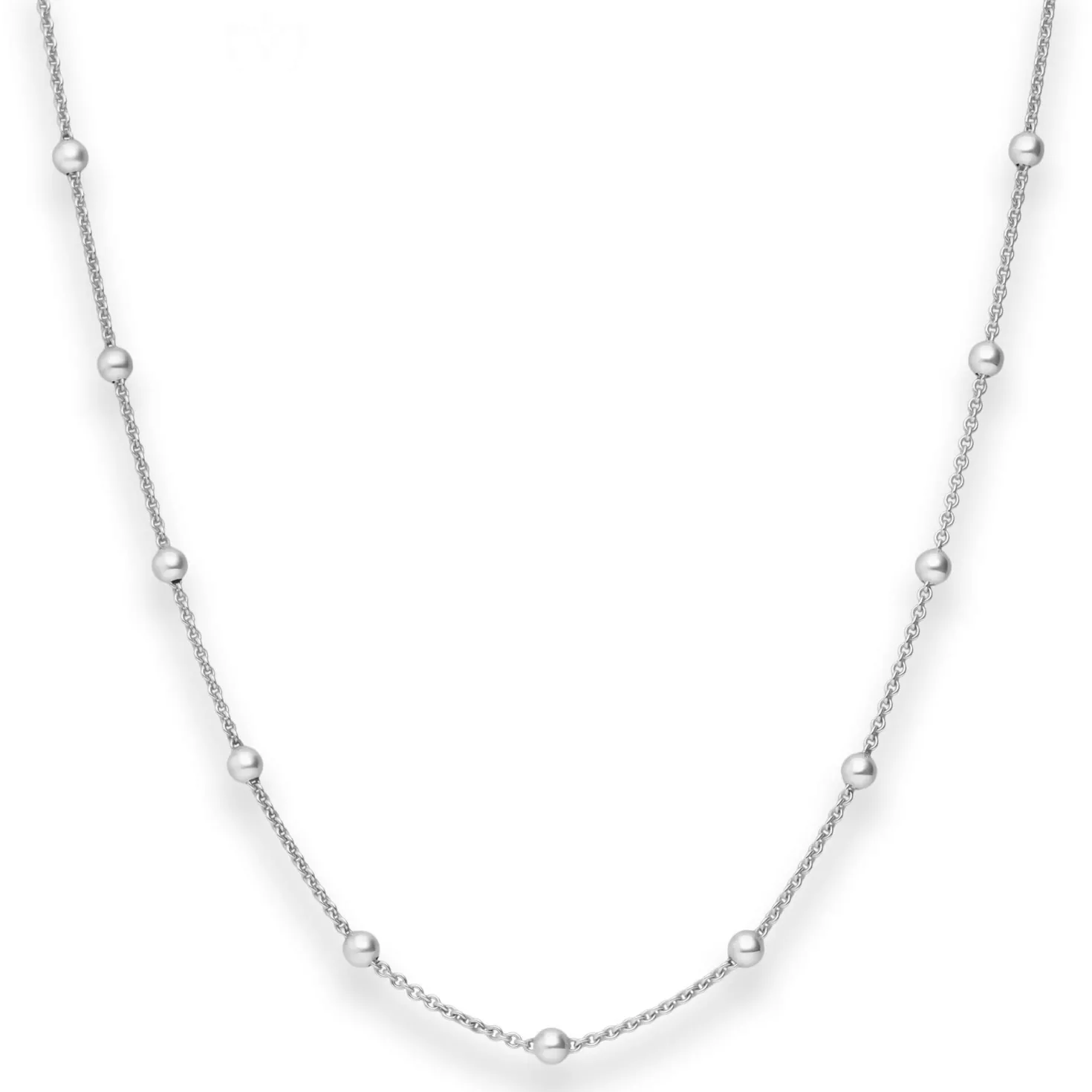 1,3mm Rund-Ankerkette Silberkette Collier Kugel Halskette aus 925 Silber 60cm