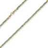 3mm runde Königskette Halskette Kette aus 585 Gold gelb/weiß bicolor 45cm