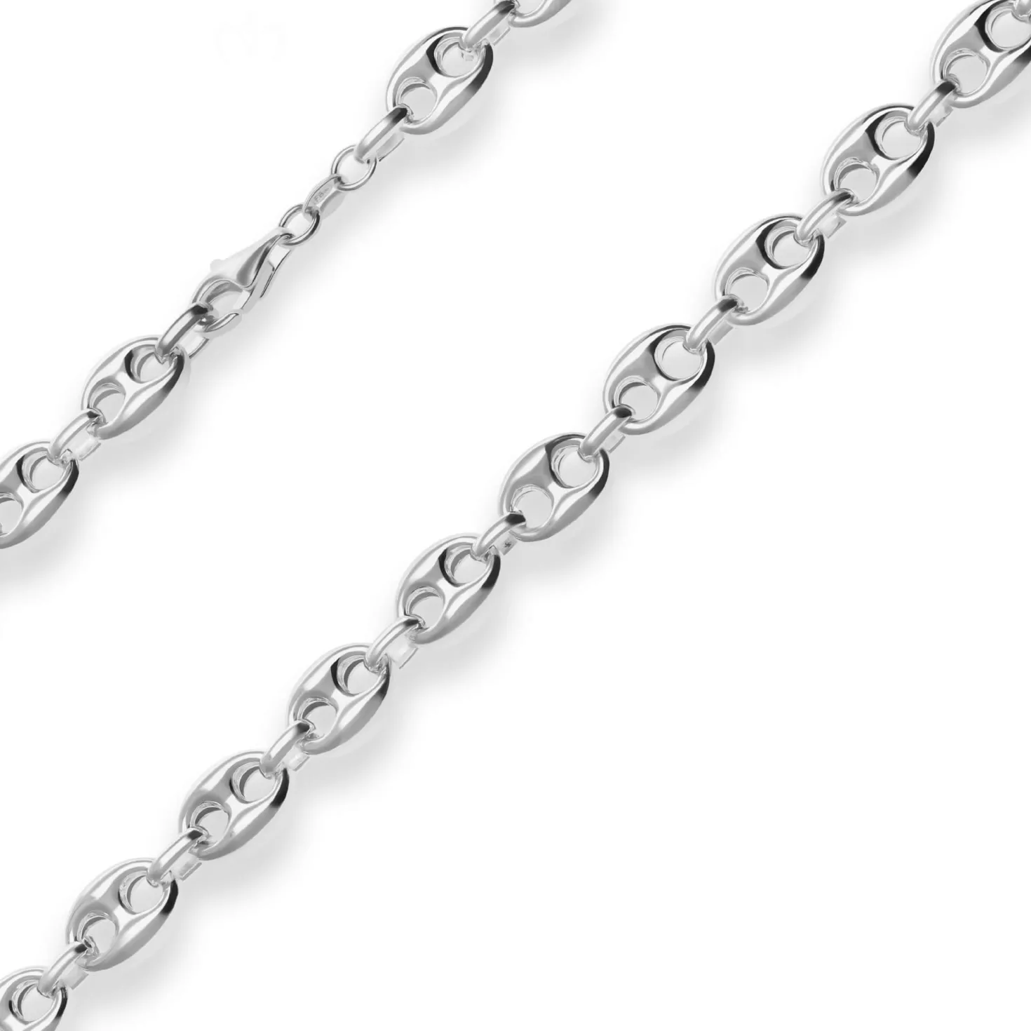 9,3mm Schiffsankerkette Silberkette Collier Halskette aus 925 Silber 60cm