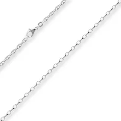 3,4mm Schiffsankerkette Silberkette Collier Halskette aus 925 Silber 45cm