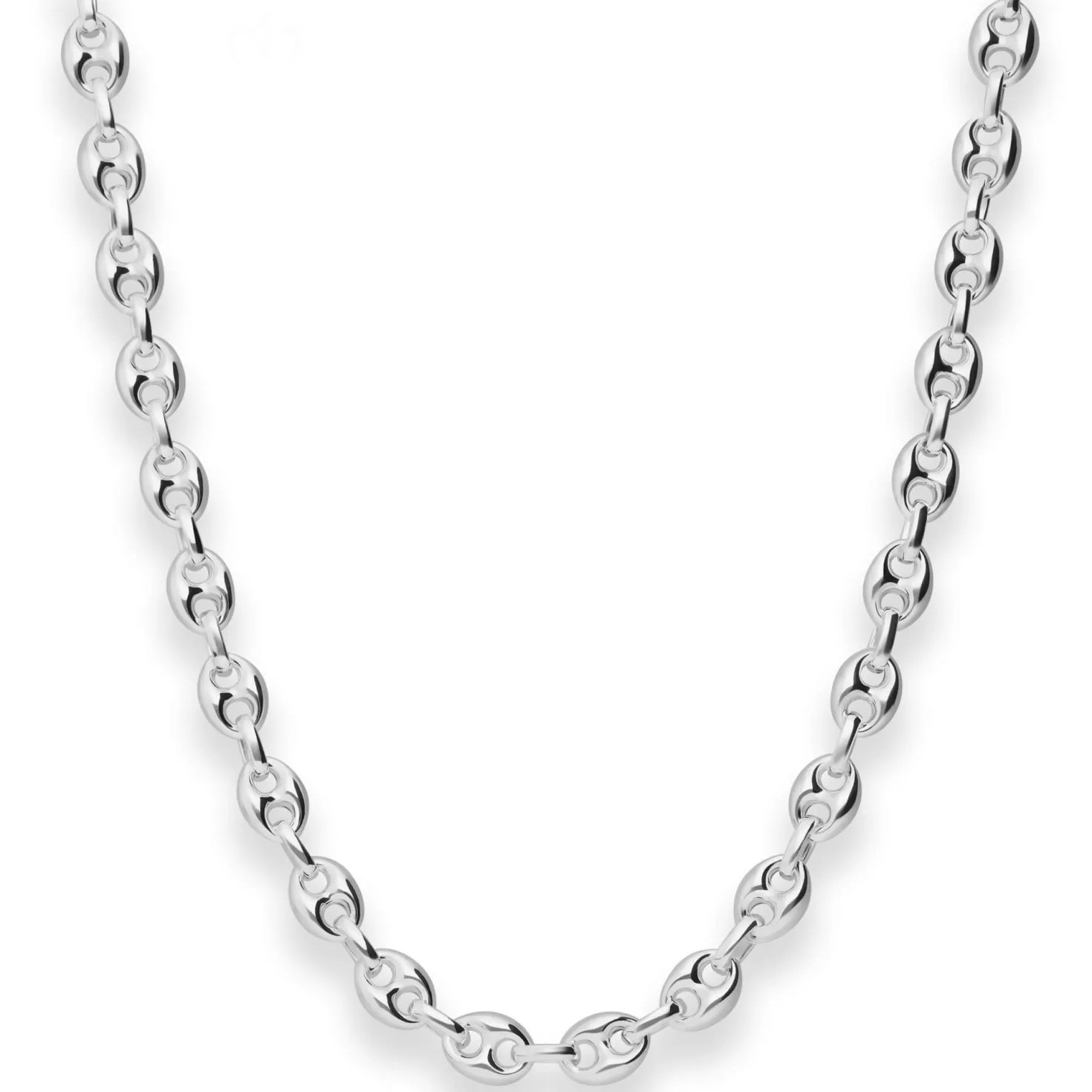 6,4mm Schiffsankerkette Silberkette Collier Halskette aus 925 Silber 50cm