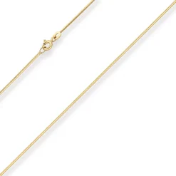 0,9mm Schlangenkette diamantiert Collier Halskette aus 585 Gold Gelbgold 42cm