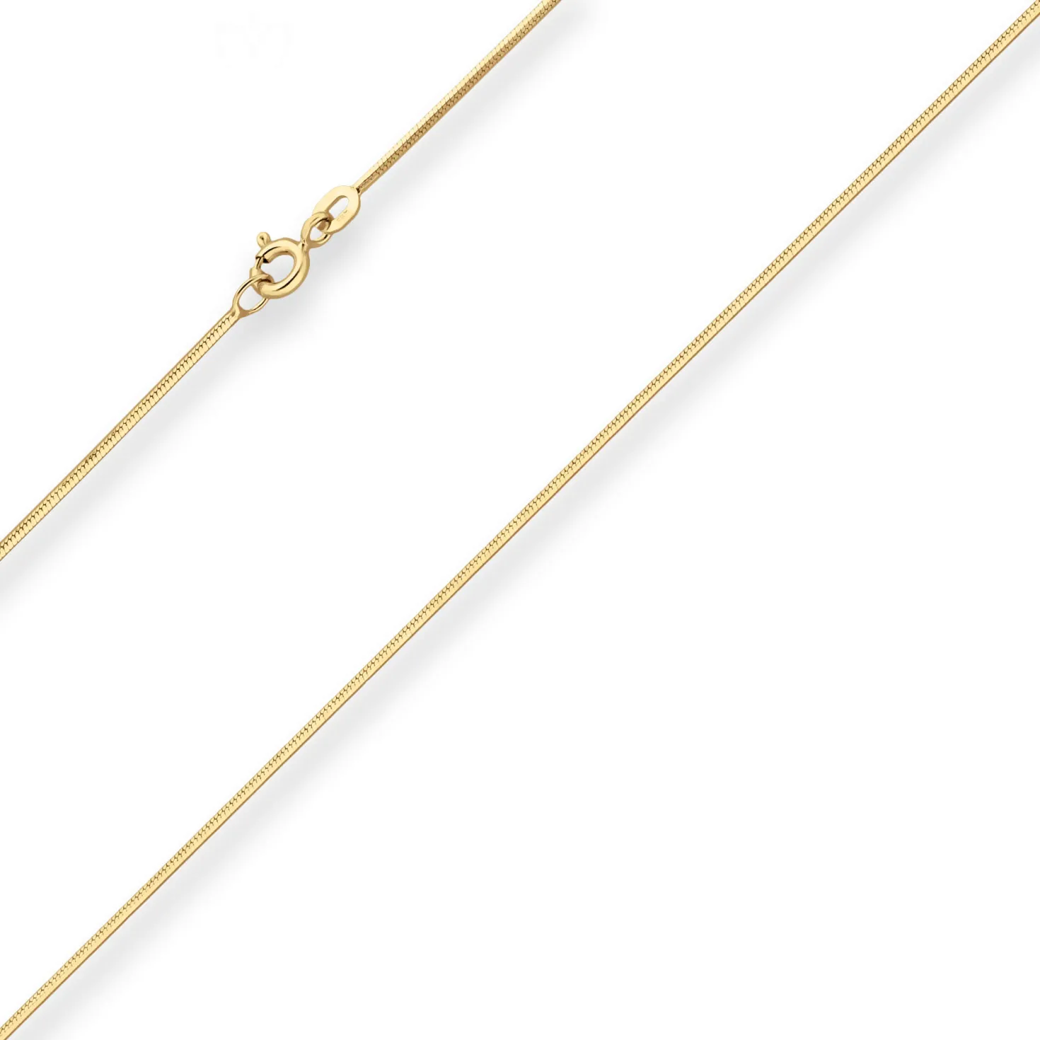 0,9mm Schlangenkette diamantiert Collier Halskette aus 585 Gold Gelbgold 42cm