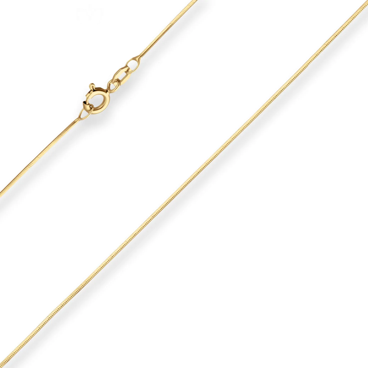 0,8mm Schlangenkette diamantiert Collier Halskette aus 585 Gold Gelbgold 42cm