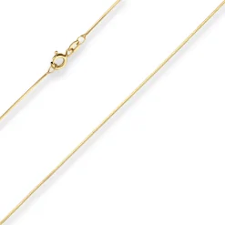 0,8mm Schlangenkette diamantiert Collier Halskette aus 375 Gold Gelbgold 42cm