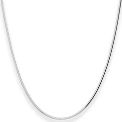 1mm Schlangenkette diamantiert Collier Halskette aus 925 Silber rhodiniert 42cm