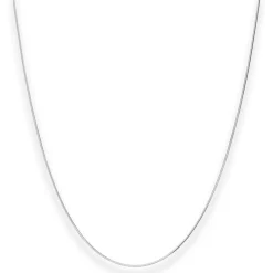 0,8mm Schlangenkette diamantiert Kette Collier aus 925 Silber rhodiniert 42cm