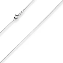 0,8mm Schlangenkette diamantiert Kette Collier aus 925 Silber rhodiniert 45cm