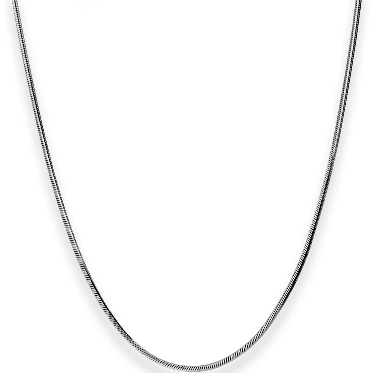 1,2mm Schlangenkette diamantiert Kette Collier aus 925 Silber rhodiniert 45cm