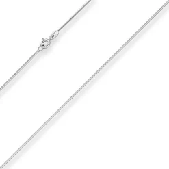 0,9mm Schlangenkette diamantiert Kette Collier aus 925 Silber rhodiniert 45cm