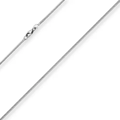 1,2mm Schlangenkette diamantiert Kette Collier aus 925 Silber rhodiniert 42cm