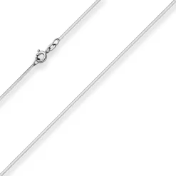 1,2mm Schlangenkette diamantiert Kette Collier aus 925 Silber rhodiniert 45cm