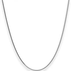 1,2mm Schlangenkette diamantiert Kette Collier aus 925 Silber rhodiniert 45cm