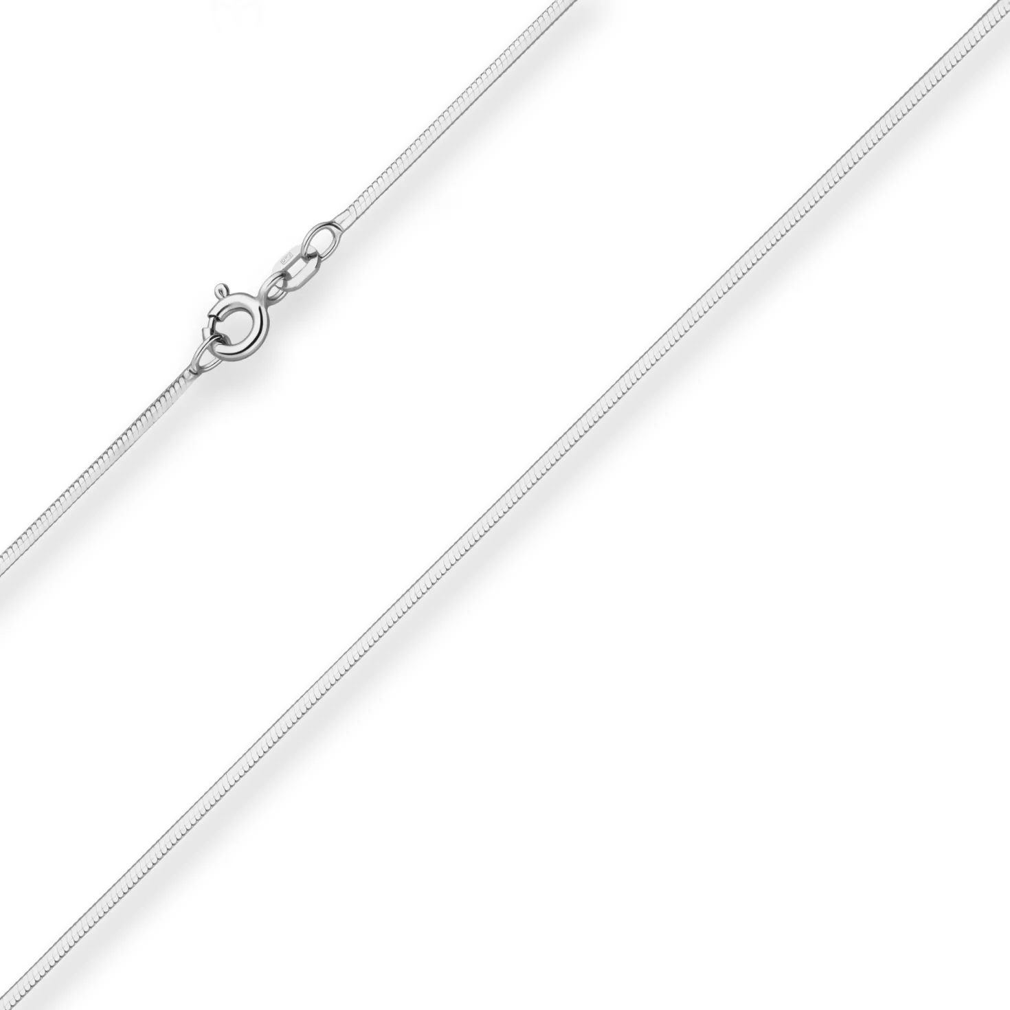 1,2mm Schlangenkette diamantiert Kette Collier Halskette aus 925 Silber 50cm