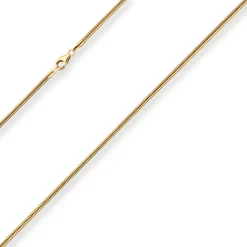 1,9mm Schlangenkette Goldkette Collier Halskette aus 333 Gold Gelbgold 50cm