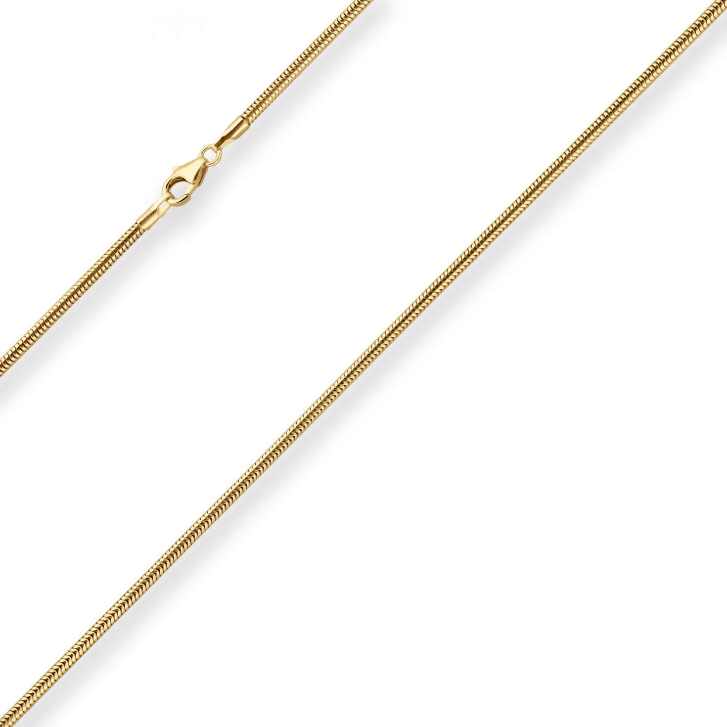 1,9mm Schlangenkette Goldkette Collier Halskette aus 333 Gold Gelbgold 50cm
