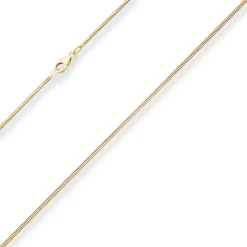 1,4mm Schlangenkette Goldkette Collier Halskette aus 375 Gold Gelbgold 42cm