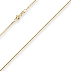 0,9mm Schlangenkette Goldkette Collier Halskette aus 375 Gold Gelbgold 50cm