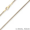 1,4mm Schlangenkette Goldkette Collier Halskette aus 585 Gold Gelbgold 42cm