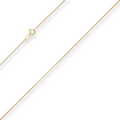 0,8mm Schlangenkette Goldkette Collier Halskette aus 333 Gold Gelbgold 45cm