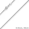 0,9mm Schlangenkette Goldkette Collier Halskette aus 375 Gold Weißgold 40cm