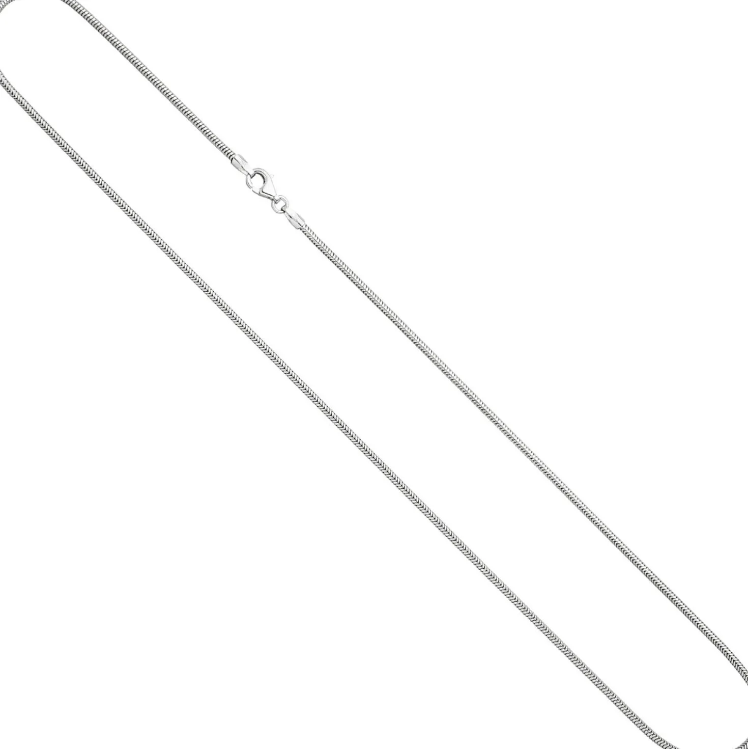 1,4mm Schlangenkette Halskette Collier aus 585 Gold Weißgold 40cm