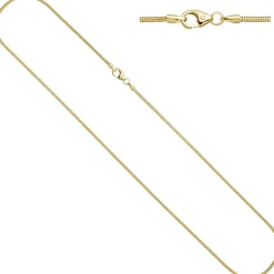 1,4mm Schlangenkette Halskette Kette Collier aus 585 Gold Gelbgold 42cm