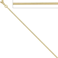 1,4mm Schlangenkette Halskette Kette Collier aus 333 Gold Gelbgold 45cm