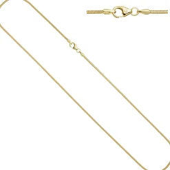 1,4mm Schlangenkette Halskette Kette Collier aus 333 Gold Gelbgold 40cm