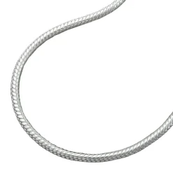 1,5mm Schlangenkette Halskette Kette Collier, rund, Silber 925, 45cm