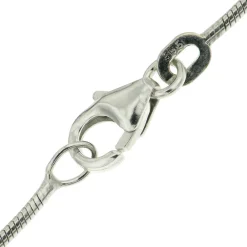 1mm Schlangenkette Kette Collier aus 585 Gold Weißgold, 55cm, Damen