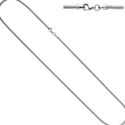 1,6mm Schlangenkette Kette Collier aus 925 Silber rhodiniert 70cm