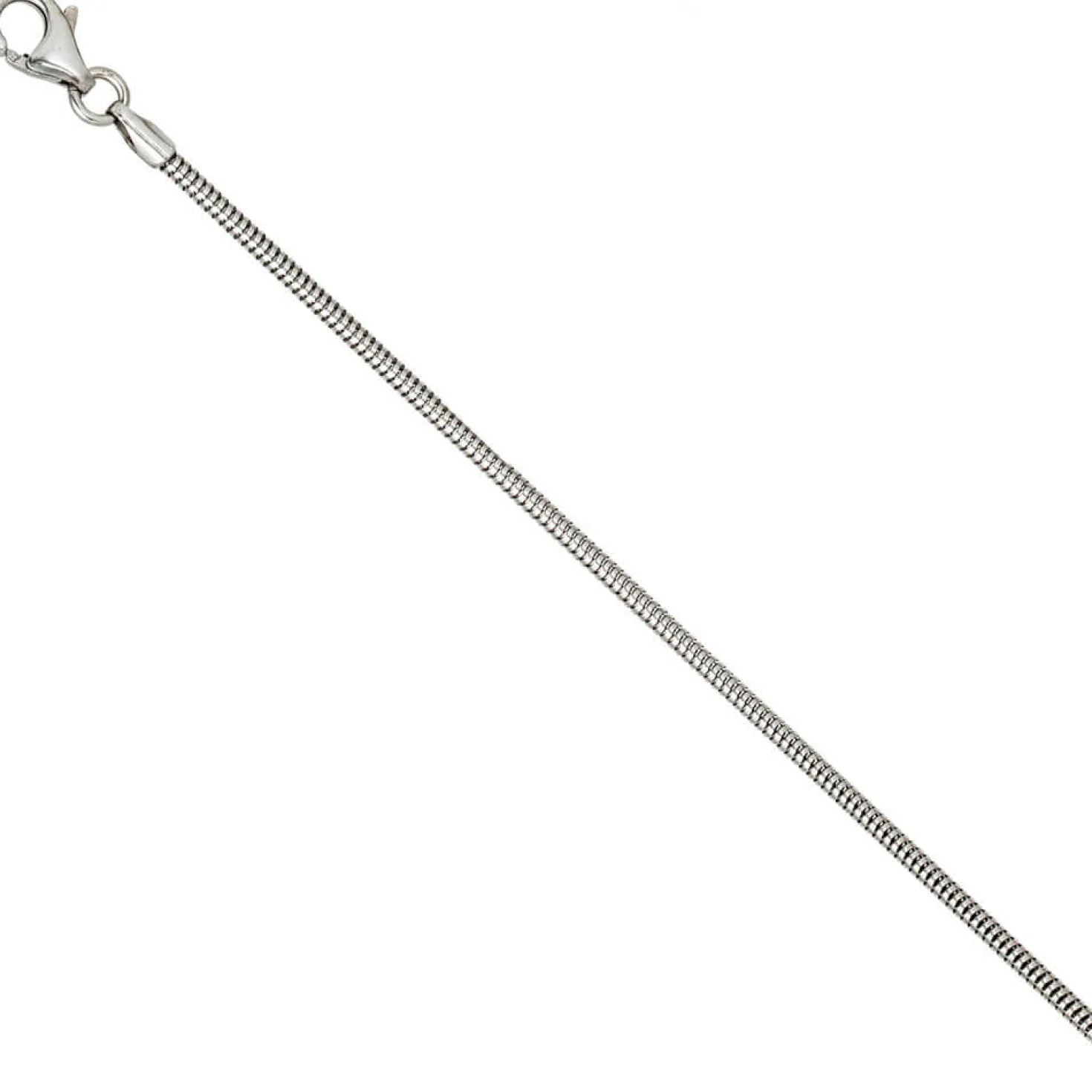 1,6mm Schlangenkette Kette Collier aus 925 Silber rhodiniert 70cm