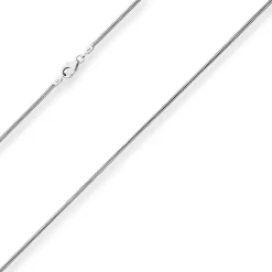 1,4mm Schlangenkette Kette Collier Halskette aus 925 Silber rhodiniert 50cm