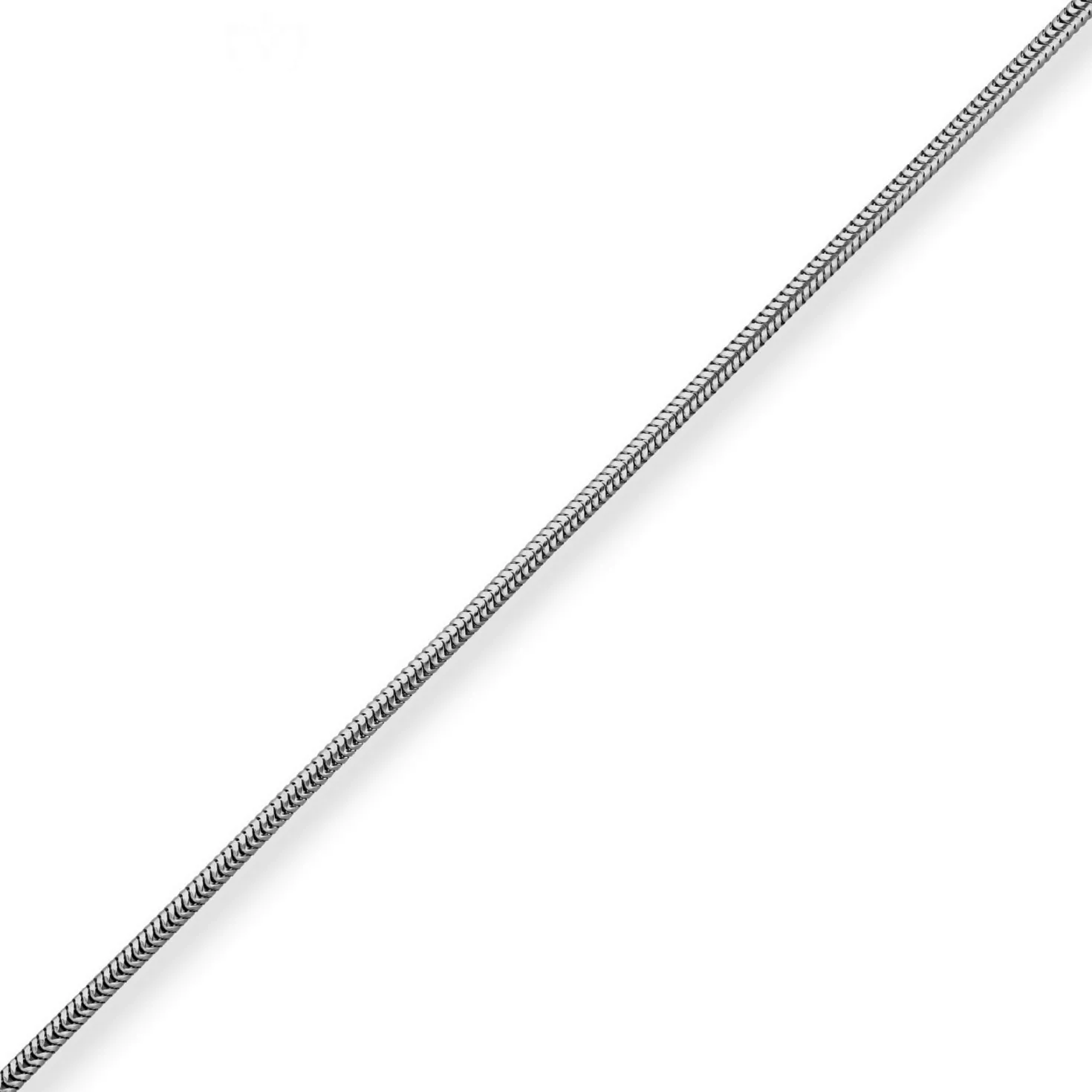 2,4mm Schlangenkette Kette Collier Halskette aus 925 Silber rhodiniert 50cm