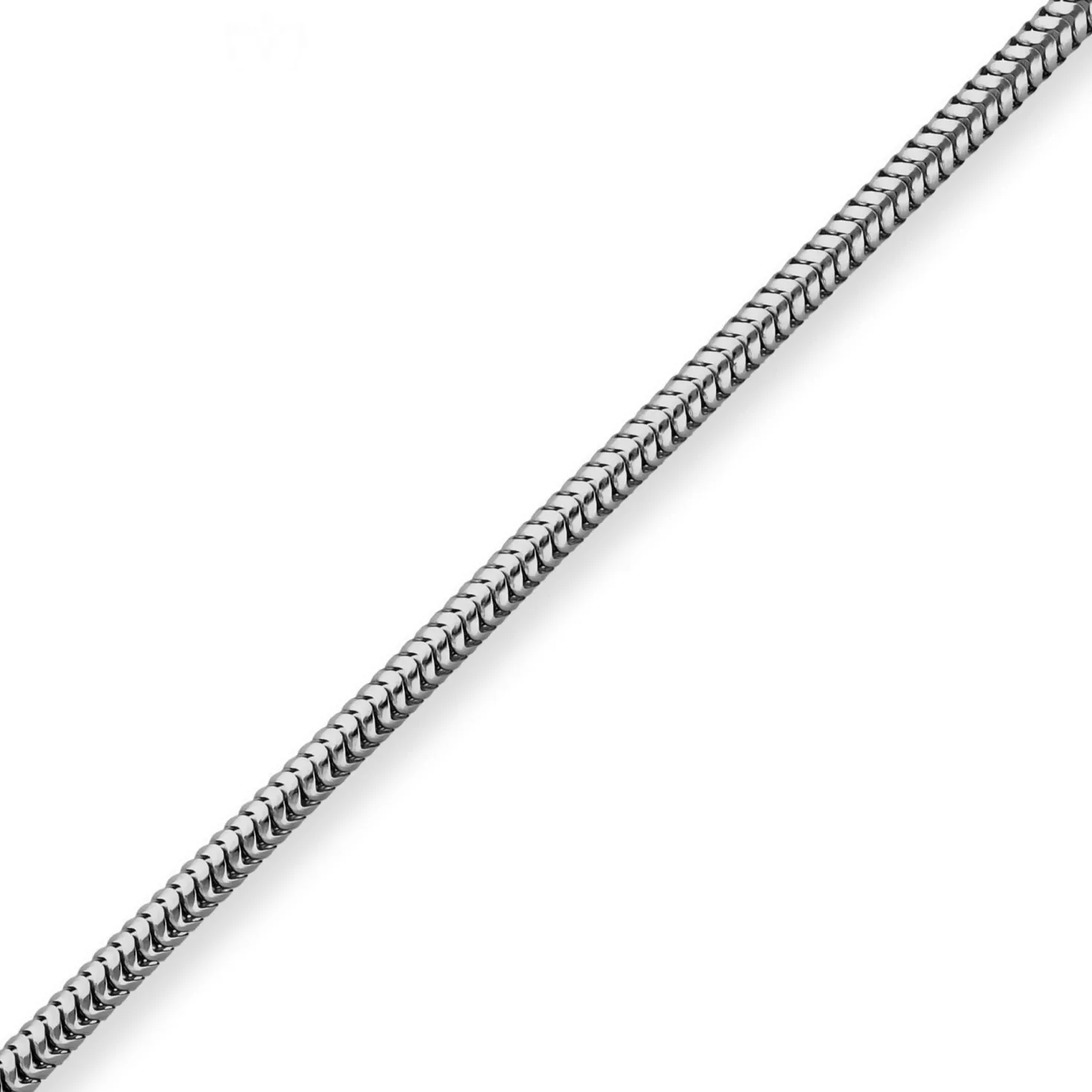2,4mm Schlangenkette Kette Collier Halskette aus 925 Silber rhodiniert 50cm