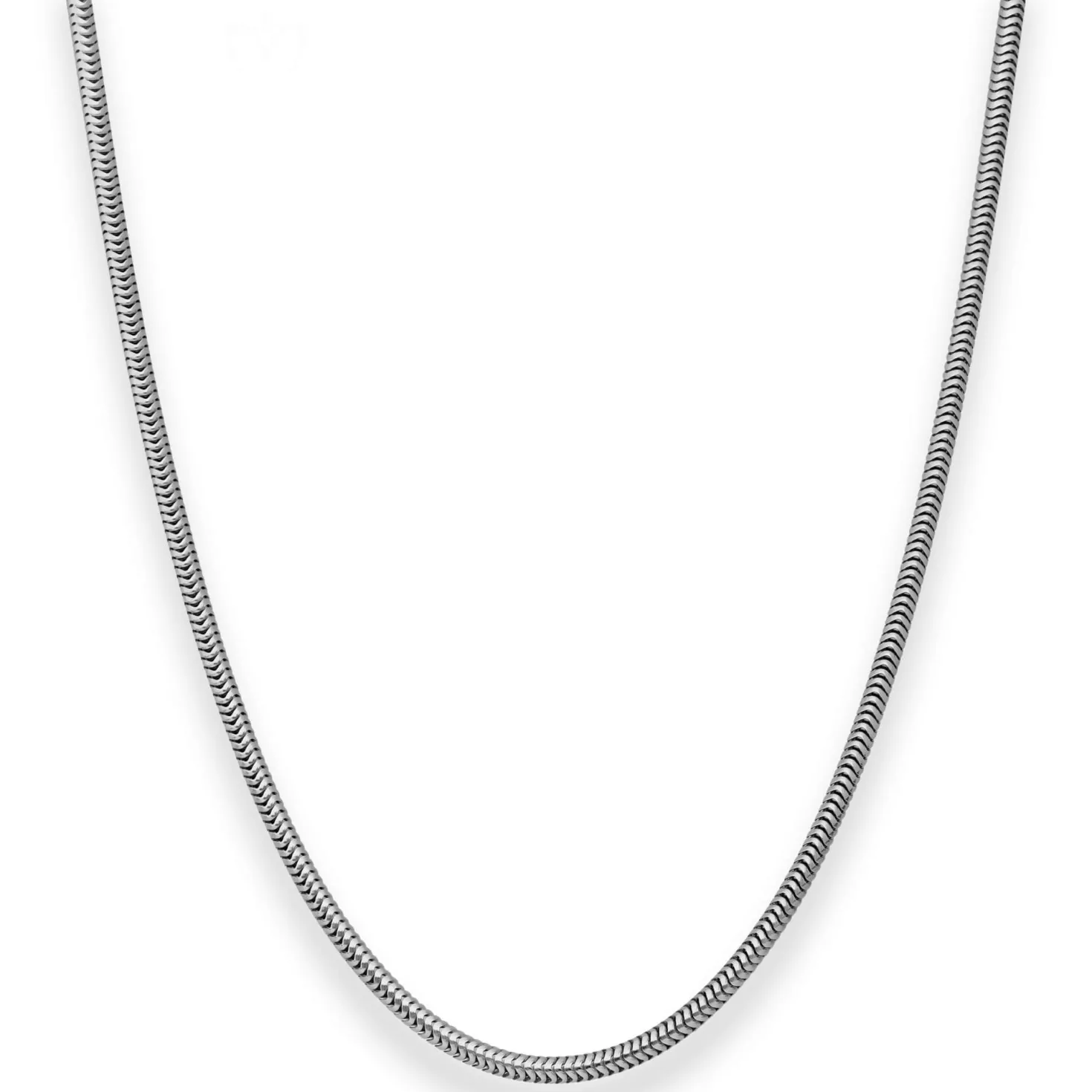 2,4mm Schlangenkette Kette Collier Halskette aus 925 Silber rhodiniert 50cm