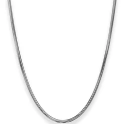 2,4mm Schlangenkette Kette Collier Halskette aus 925 Silber rhodiniert 45cm